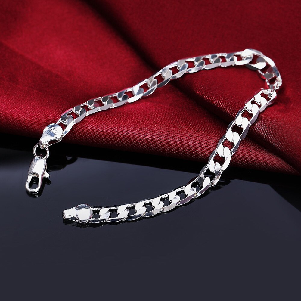 Fine party Silver Plated noble chain bracelet cute Pulseira Bracelet For Women Men Jewelry pulceras y brazaletes mujer