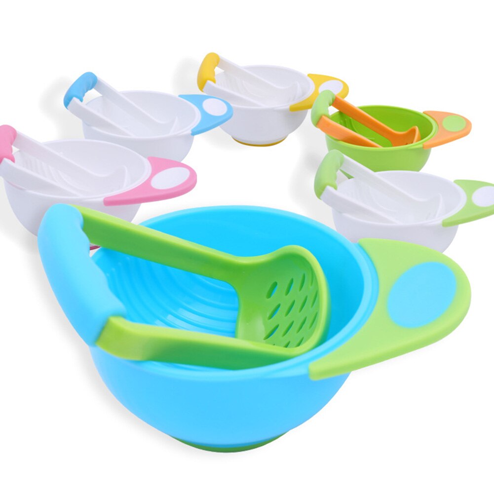 1 Set Fruits VegetablesBowl for Making Baby Food Fresh Steam Prepare Bowl and Food Masher Safe BPA Free Baby Food Mills
