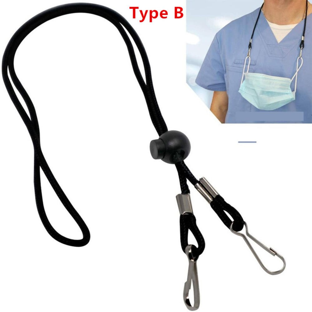 Einstellbare Maske Lanyard Verlängern Seile Ohr Druck Relief Gesicht Bandanas Kette Halter Straps maske lagerung kette Brillen Kette: Black B
