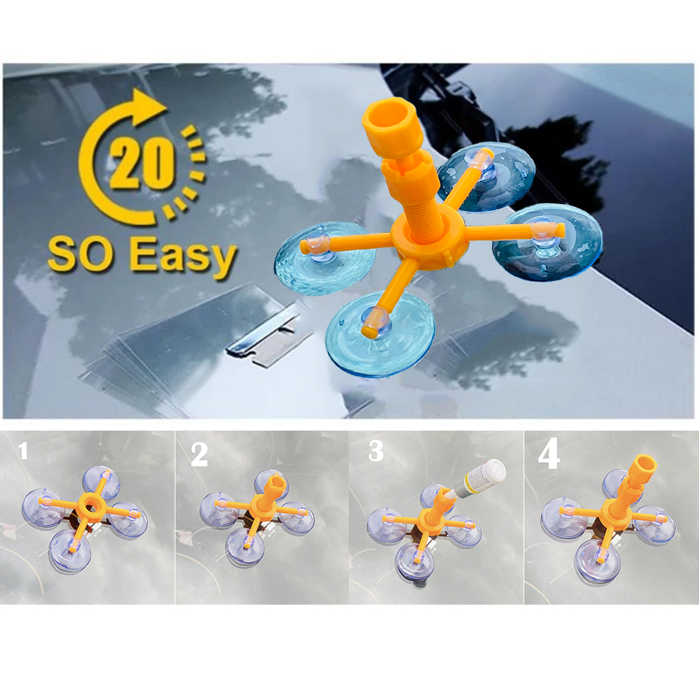 DIY Car Windshield Repair Kit, Resin for Auto Glass Windshield Crack Chip Scratch, Chips, Cracks, Bulll&#39;s-Eyes and Stars