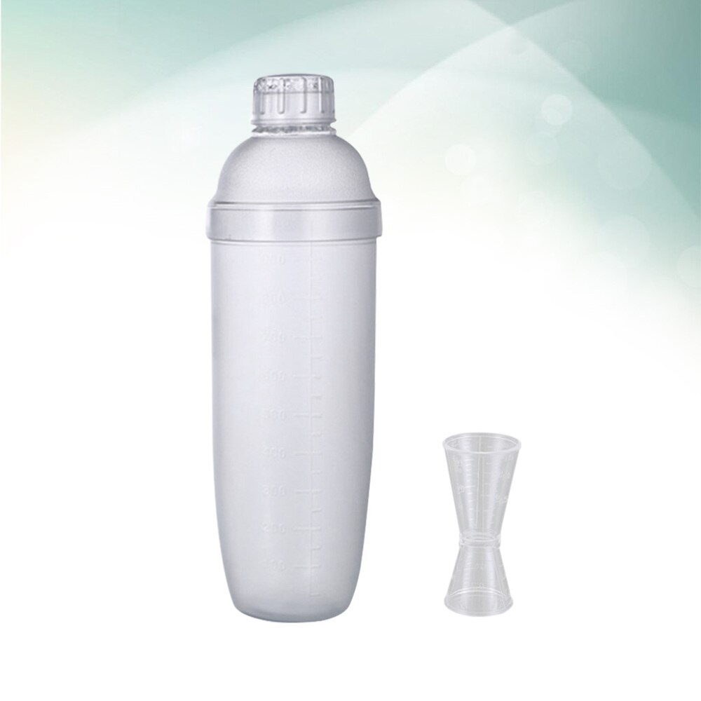 2pcs Durable Practical Milk Tea Cup Clear Bar Shaker Cocktail Shaker Mixer Cup Wine Shaker for Bar Resturant Home