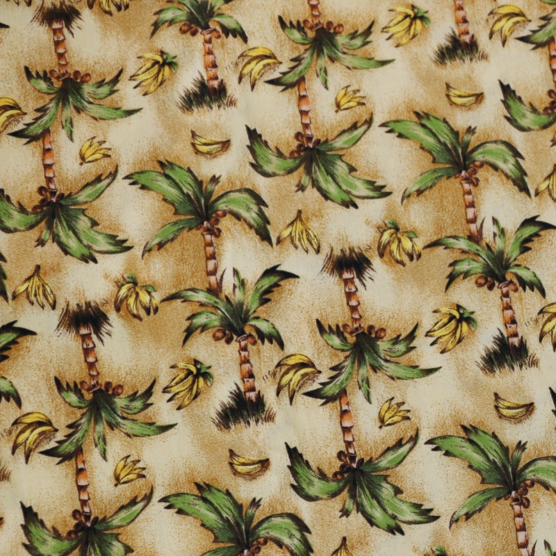 Cotton Via Dress - Banana Leaves