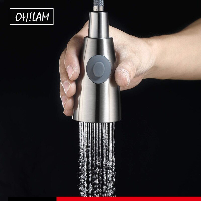 ciągnąć w dół kran głowica robić spryskiwacza zlewozmywak kuchenny zamienna dysza część kran głowica kran kuchenny opryskiwacz wylewka matowy nikiel