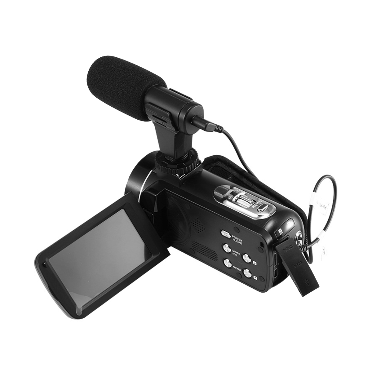 Video Microphone On-Camera Mini Condenser Record Interview Vlog Mic for Phone DSLR Camera 3.5mm Microphone