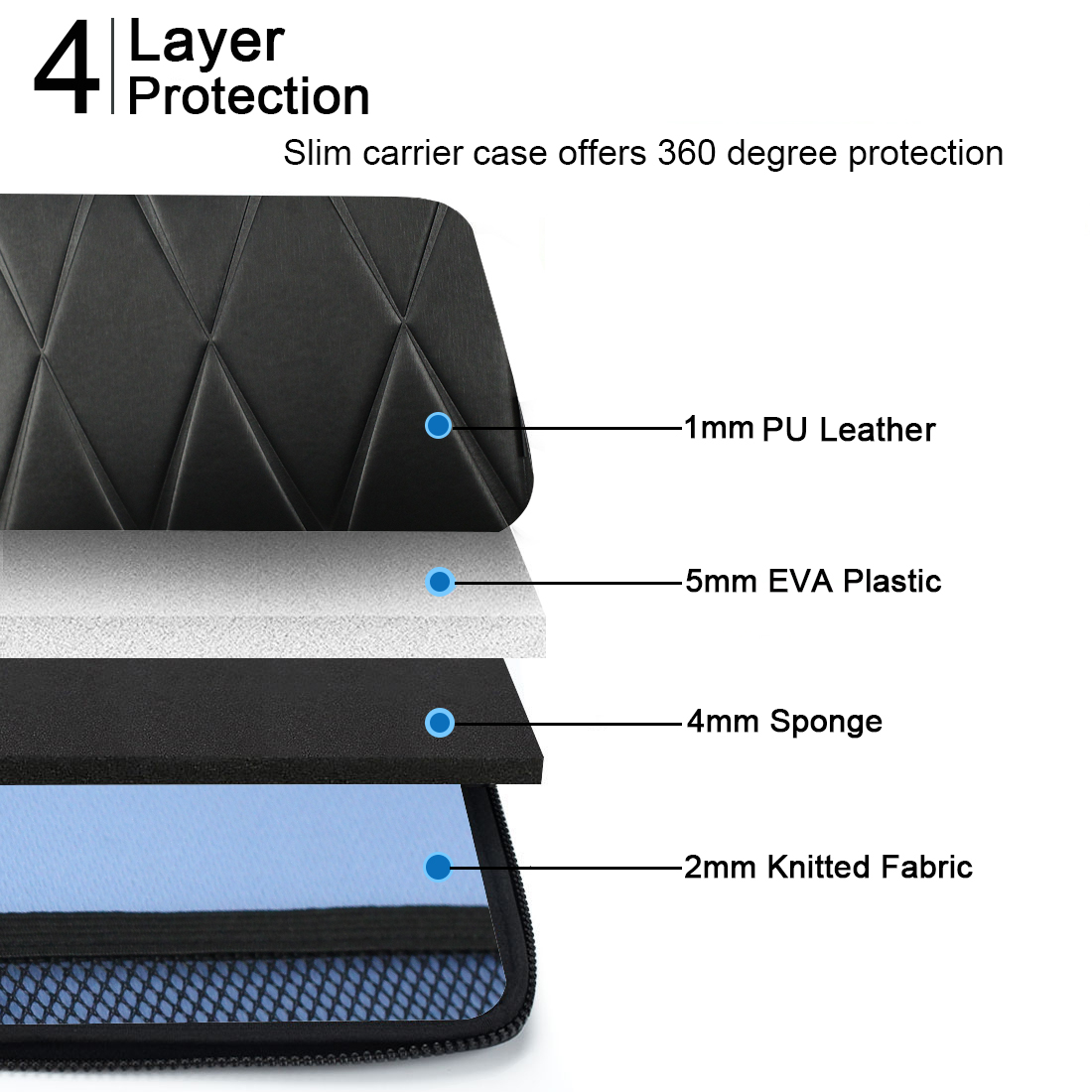 Mcheng 10 " ,13 " ,14 " ,156 " inch laptoptas met hoes, lichtgewicht zakelijke aktetas, waterbestendige kantoortas met handvat