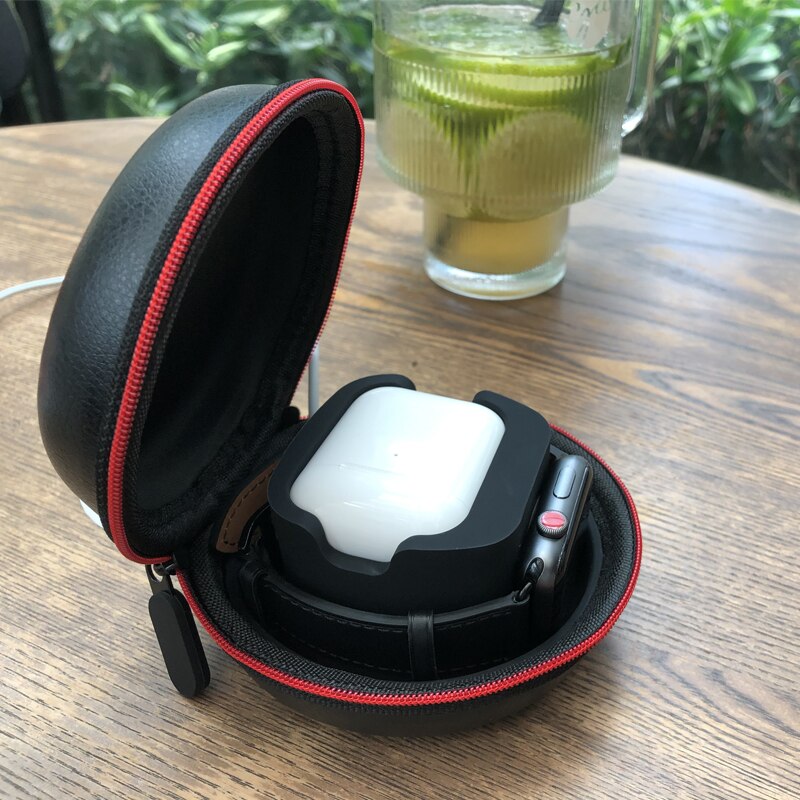 Voor Apple Horloge Serie 6 5 4 3 40-44Mm Beschermende Pouch Cover Draagbare Oplader Houder Cases Opslag horloge Dozen Rits Horloge Zak