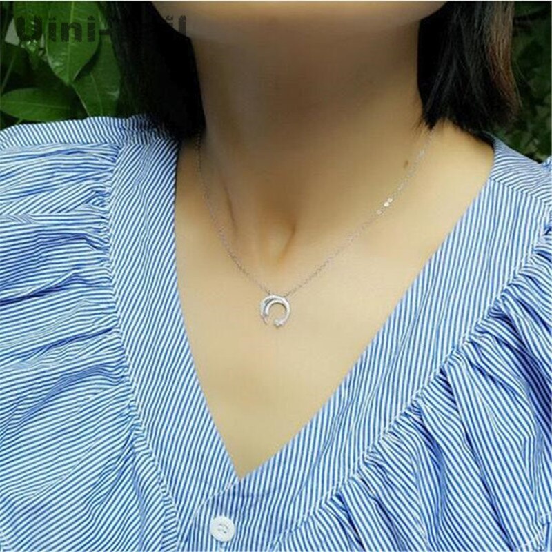 Uini-Tail original 925 sterling silver slip falling meteor micro-inlaid necklace Meteor Garden trend jewelry GN698