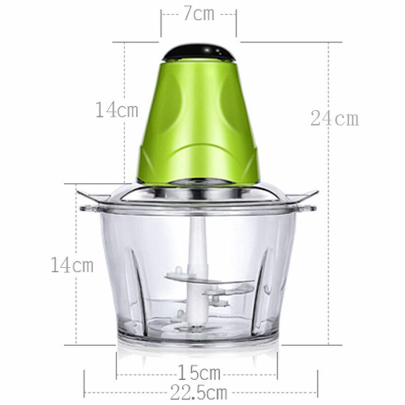 2L Electric Meat Grinder Chopper Shredder Food Chopper Kitchen Tool Meat Vegetable Fruits Grinders Multi-Function Cooking Mach