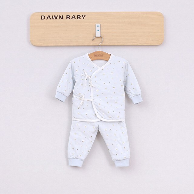 Baby Boy Clothes autumn cartoon lacing Girl Clothing Set Cotton Baby Clothes Suits Infant Kids Clothes toddler girl winter: Light Blue / 3M (Height 50-59CM)