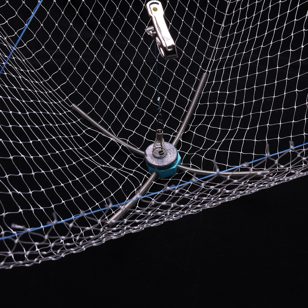 1 szt. klatka na kraby ze sprężyną ze stali o średnicy 50 cm, odpowiednia robić łowienia krabów w wodach słodkich i słonych, sieć rybacka