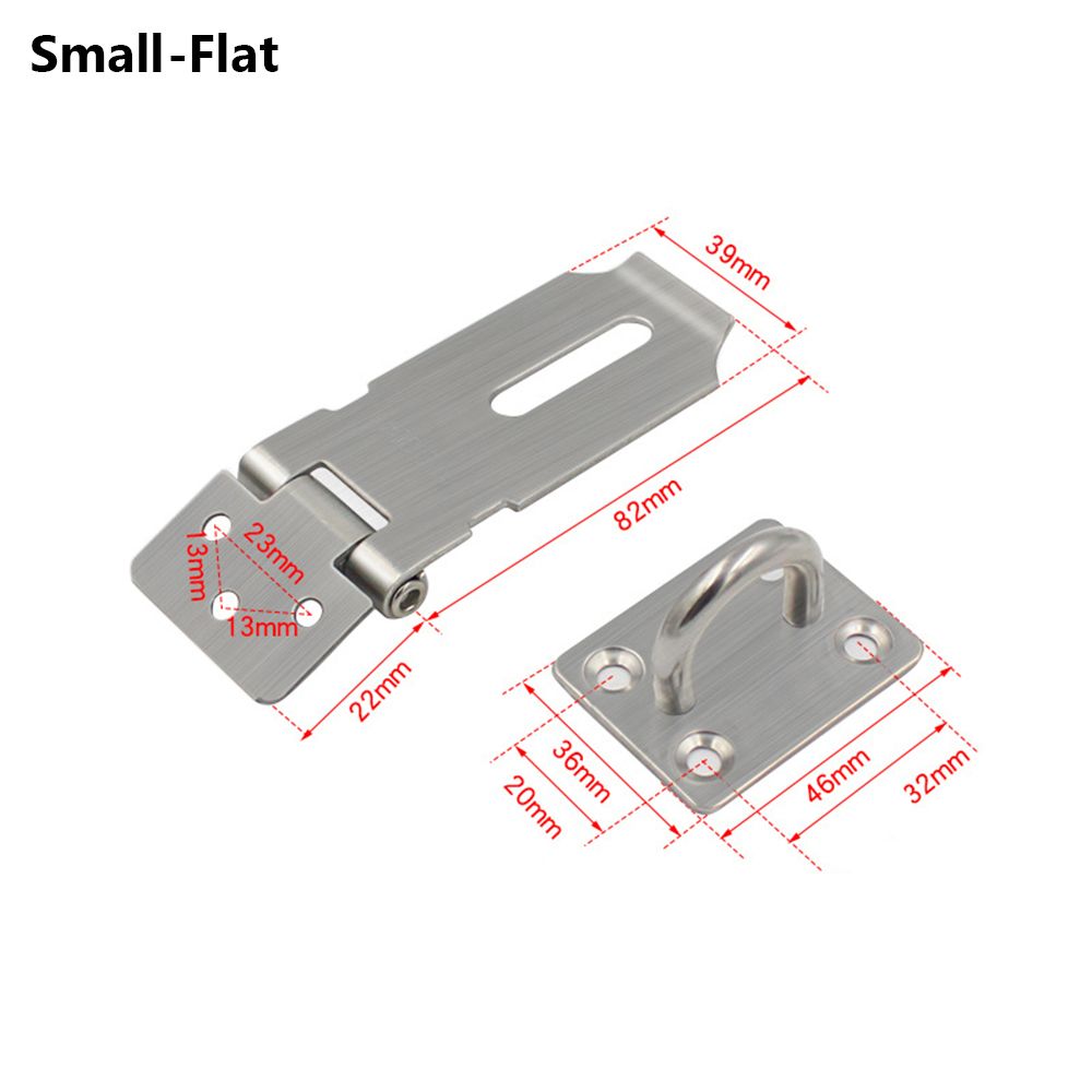 Hangslot Hasp Deur Sluiting Lock 90 Graden Haakse Schuur Gate Klink Huishoudelijke Anti-inbraak Bolt Deur Gesp Met montage Schroef