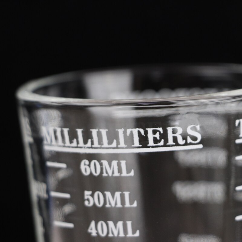 45/60 ml glas målebæger espresso shotglas flydende glas ounce kop med vægt køkkenmål værktøj forsyninger