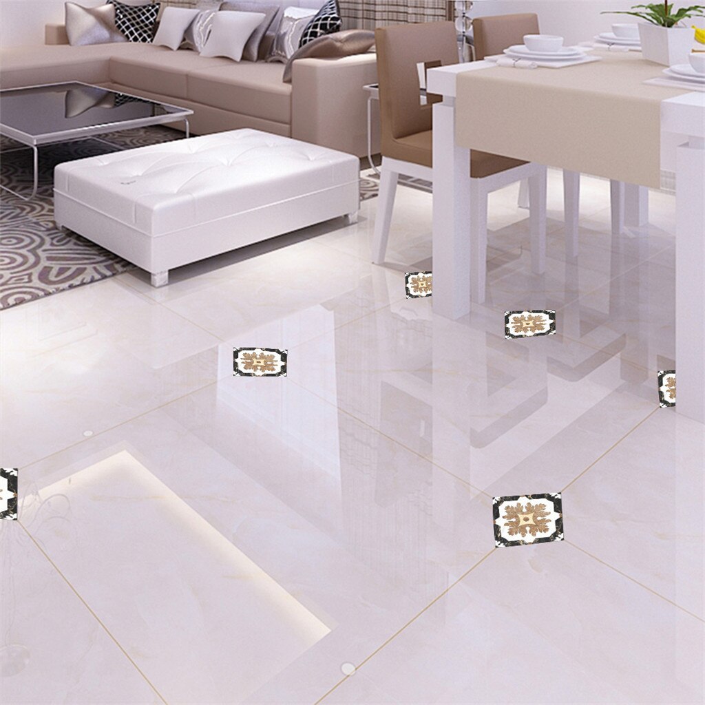 10 Pcs/set Tile Sticker Ceramic Tile Stickers Self Adhesive Tiles Art Diagonal 3d Floor Stick Stickers Kitchen House Decoration