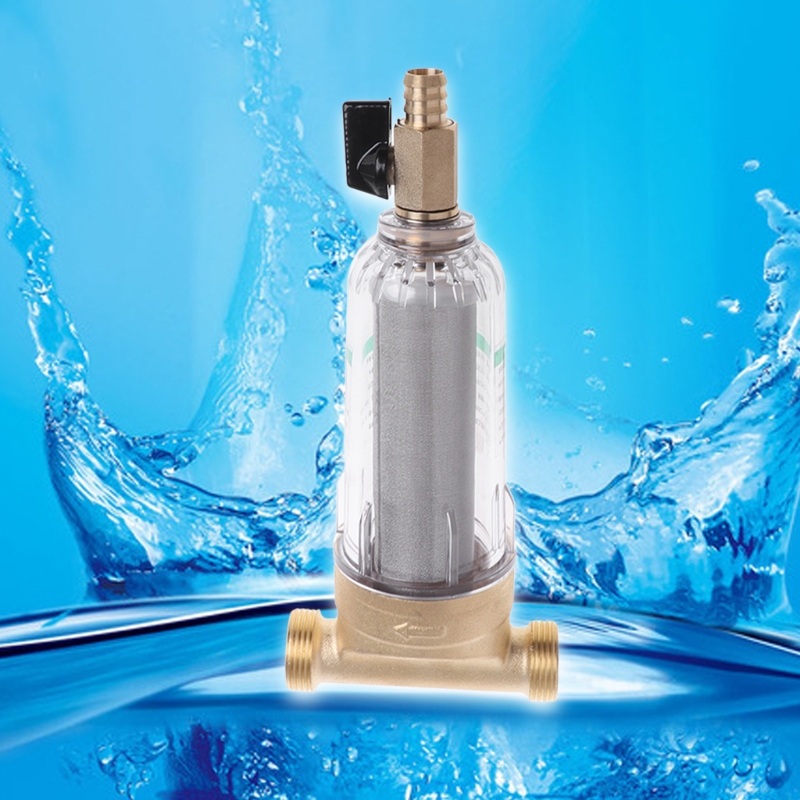 6 Points Front Purifier Copper Lead Water Filter Home Dust Stainless Mesh Faucet 4XFB