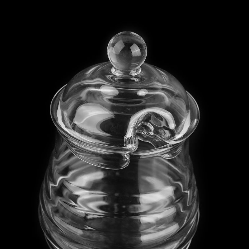 Honig Glas mit Löffel und Deckel Glas Bienenstock Honig Topf für Heimat Küche