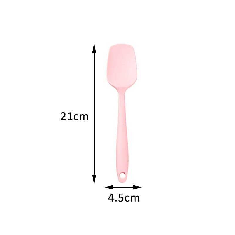 1Pcs Mini Baking Tools Spatula Shovel Food Grade Silicone Multi Purpose Kitchen Utensils 3Colors Cooking Supplies Non-stick: pink small spatula