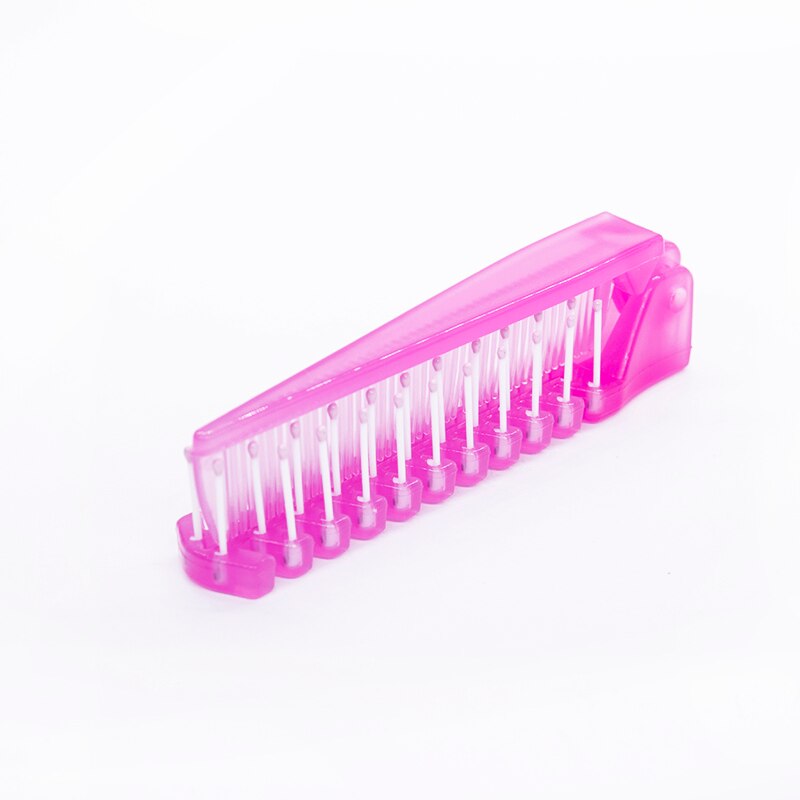 Peines antiestáticos plegables para el cabello, peine de viaje portátil para desenredar el pelo, cepillo para el pelo, cepillos para el pelo, peine de masaje, herramientas de estilismo para el cabello, 1 ud.: Rose Red