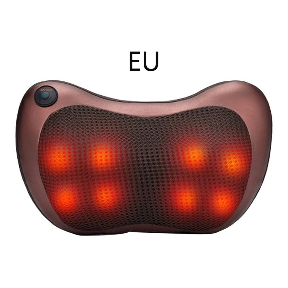 Carro casa cervical coluna massageador pescoço cintura de volta elétrica multifuncional baixa tensão aquecimento massagem travesseiro: EU