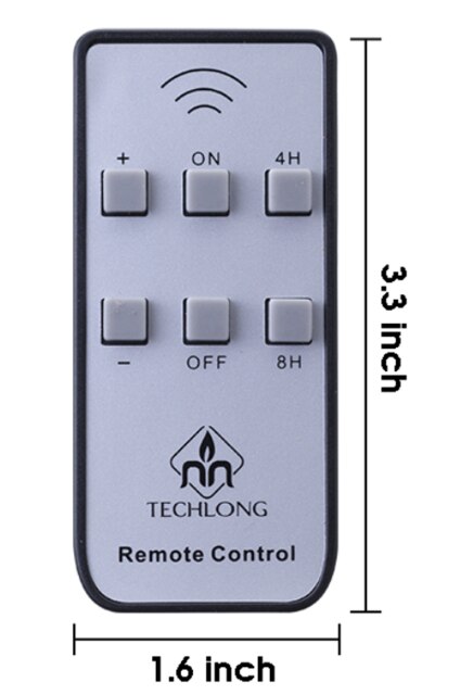 3D Realistische Vlam Kaars, Vlamloze Led Kaars Met Moving Wick/Dancing Flame, Afstandsbediening Met Timer: Remote control