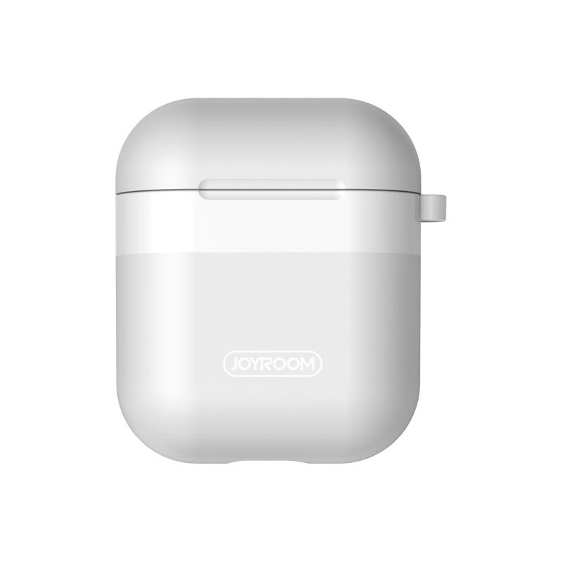 Joyroom läpinäkyvä suojakotelo airpodille hard tpu shell kuulokkeet apple airpodille 1 2 langaton bluetooth kotelon kansi: Valkoinen