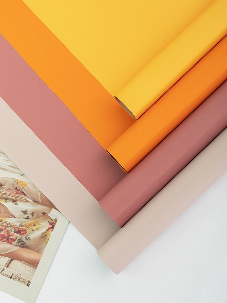 20 Stuks/pak Van Bloemen Inpakpapier Waterdichte Twee-Kleur Dubbelzijdig Ouya Papier Boeket Inpakpapier Bloemen Materialen