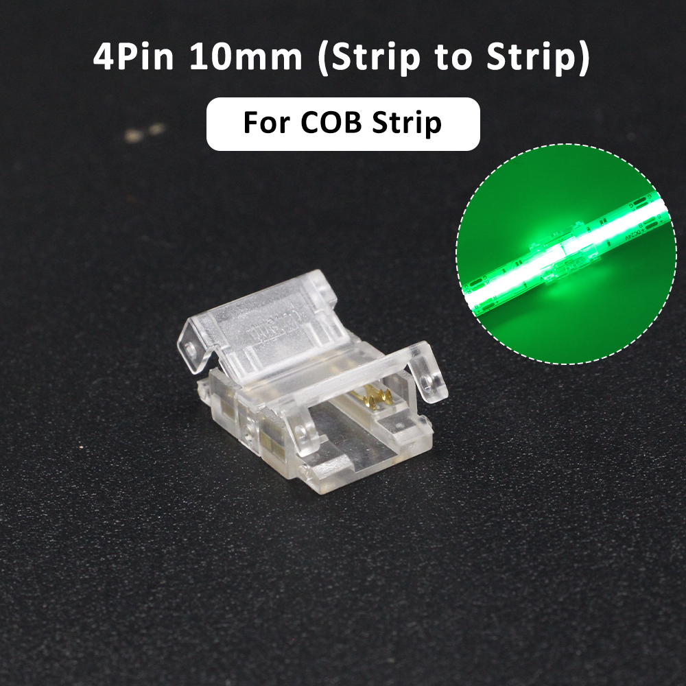 Conector de tira LED COB de 2 pines, 3 pines, 4 pines, Terminal de cable de extensión, conectores LED para luces de cinta flexibles RGB CCT COB de 5mm, 8mm y 10mm: Morado