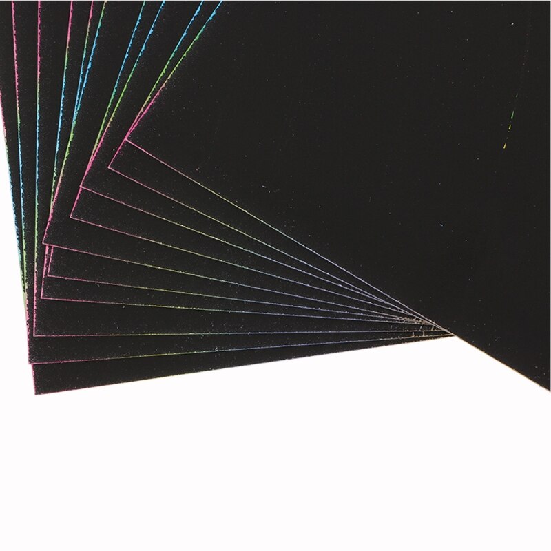 10 Vellen A4 Magic Scratch Art Schilderen Papier Met Tekening Stok Kinderen Speelgoed