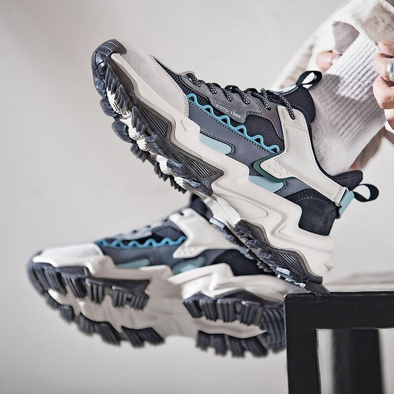 Lente En Herfst Mesh Outdoor Slijtvaste Daddy Schoenen Koreaanse Versie Van De Trend Van Mannen Casual sport Schoenen