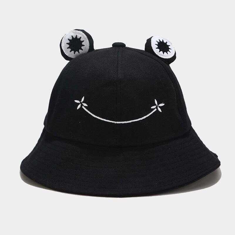Women Frog Bucket Hat Summer Hat Female Parent-Child Frog Fishing Cap Korean Wild Cute Sun Hat Big Eyes Bucket Hat: 4