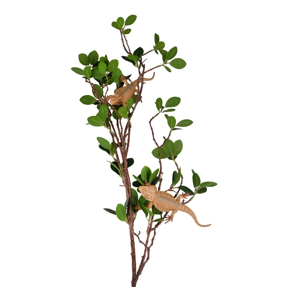 Plastic Plant Leaves Branches Simulated Plant for Lizard Spider Snake Reptiles Pets Accessories Habitat Decorative Plants: Green  A