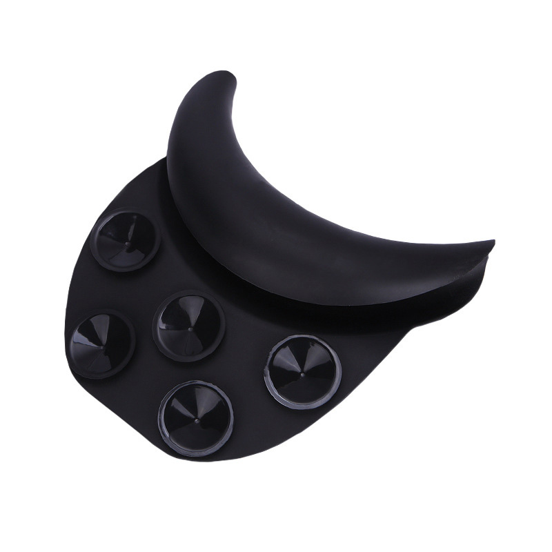 1 Pc Zwart Siliconen Hair Cut Shampoo Wassen Hoofd Kussen Neksteun Zuignap Haar Wash Wasbak Kapper Accessoires