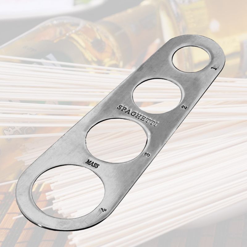Stainless Steel Spaghetti Measurer Tool with 4 Holes Pasta Portion Control Gadgets 4 Portion Cooking Tool D10 20