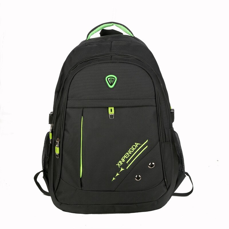 Mochila para hombre, mochila escolar para adolescentes, mochila negra de nailon para estudiantes, mochila informal de estilo universitario para jóvenes, mochila grande: Verde