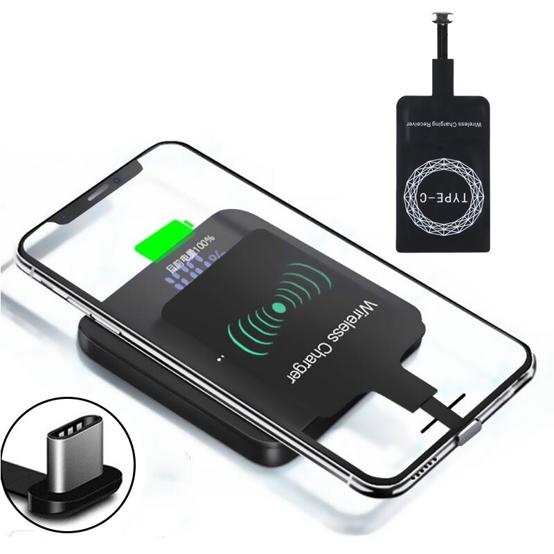 Qi Type C Wireless Charger Receiver Module For Samsung A10 A10s A21s A40s A42 A51 A70 A71 M30 M31s M51 Huawei P20 Pro P10 Xiaomi