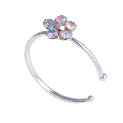 1 stück farbiger Titan-nasenring, goldfarbener körperclip Ich bin creolen-stil, glänzend, für damen-septum-durchbohren: Farbe 6