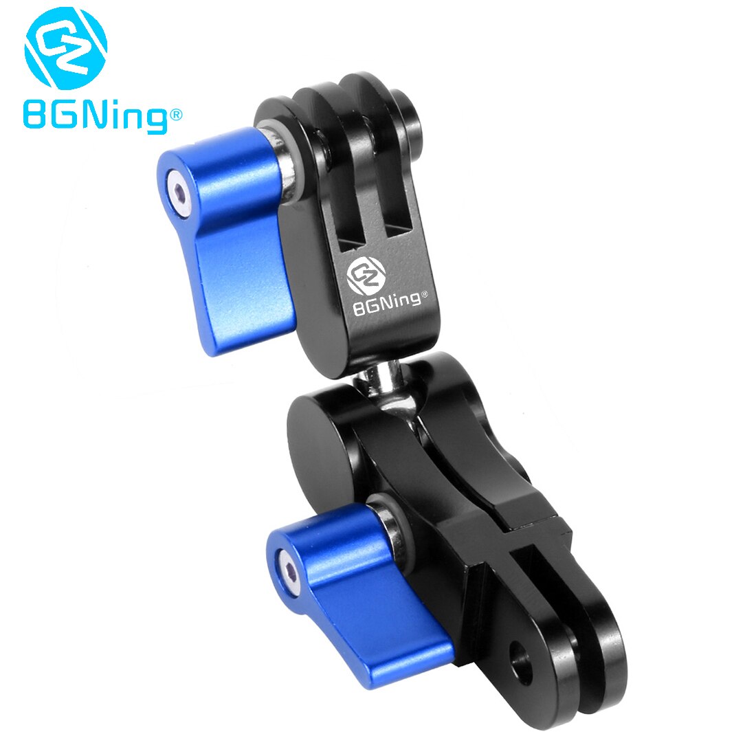 BGNing 360 Degree Rotation Metal Adapters Helmet Adapters Mounts for Gopro for Osmo Action for AKASO EK7000 4K Action Camera: Blue BGNing Logo