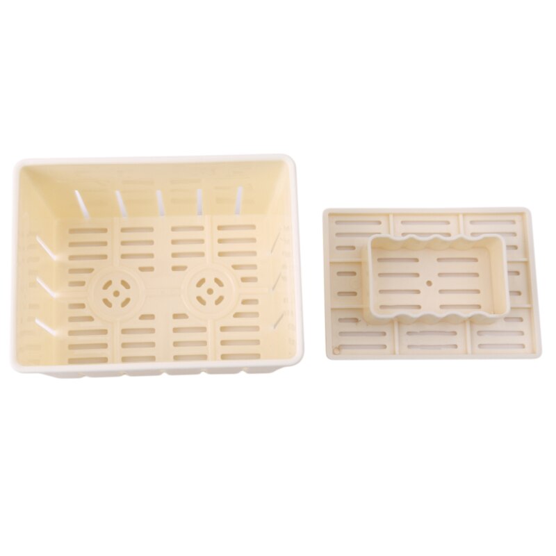 Gør-det-selv plastik hjemmelavet tofu maker presseform sæt tofu fremstilling maskine sæt soja presseform med osteklud madlavningsværktøj sæt