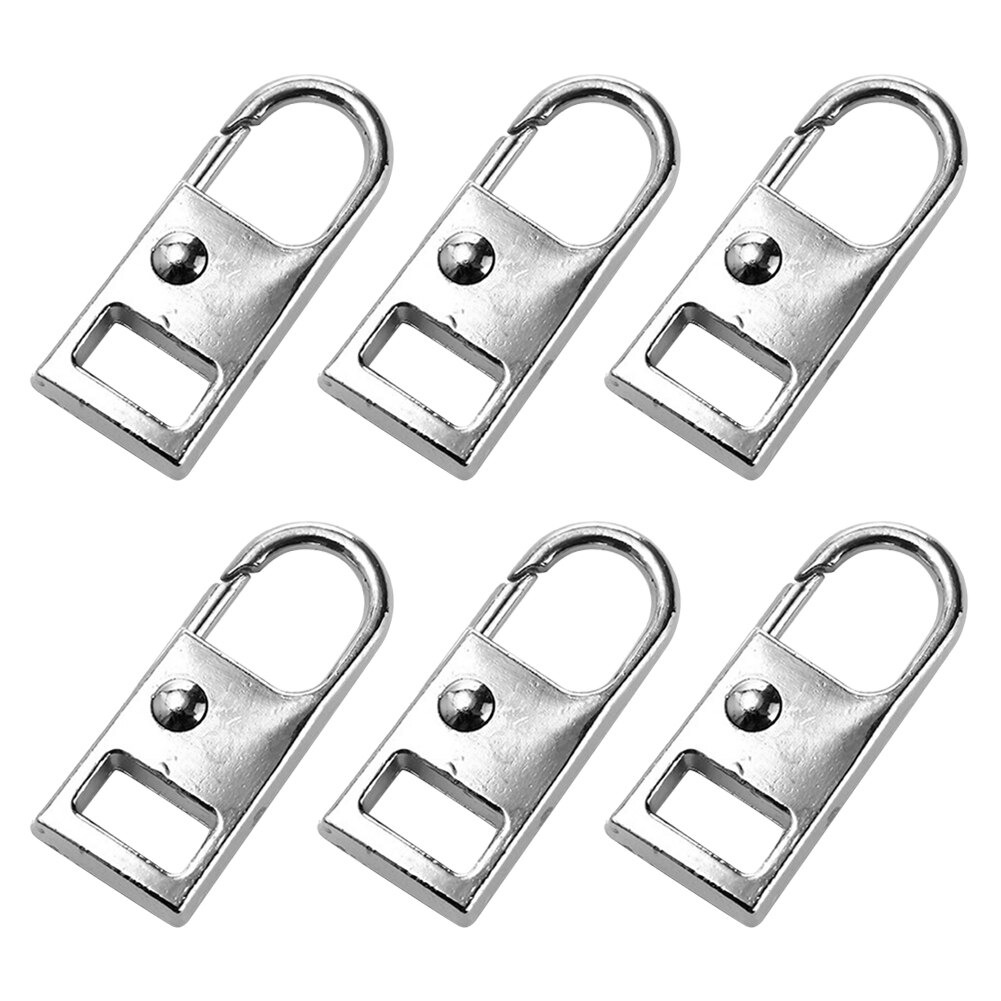 Stainless Steel Zipper Puller Thickened Reinforced Zipper Puller Zipper Replacement Repair Zipper Accessories 6 Pieces: 1A-2C