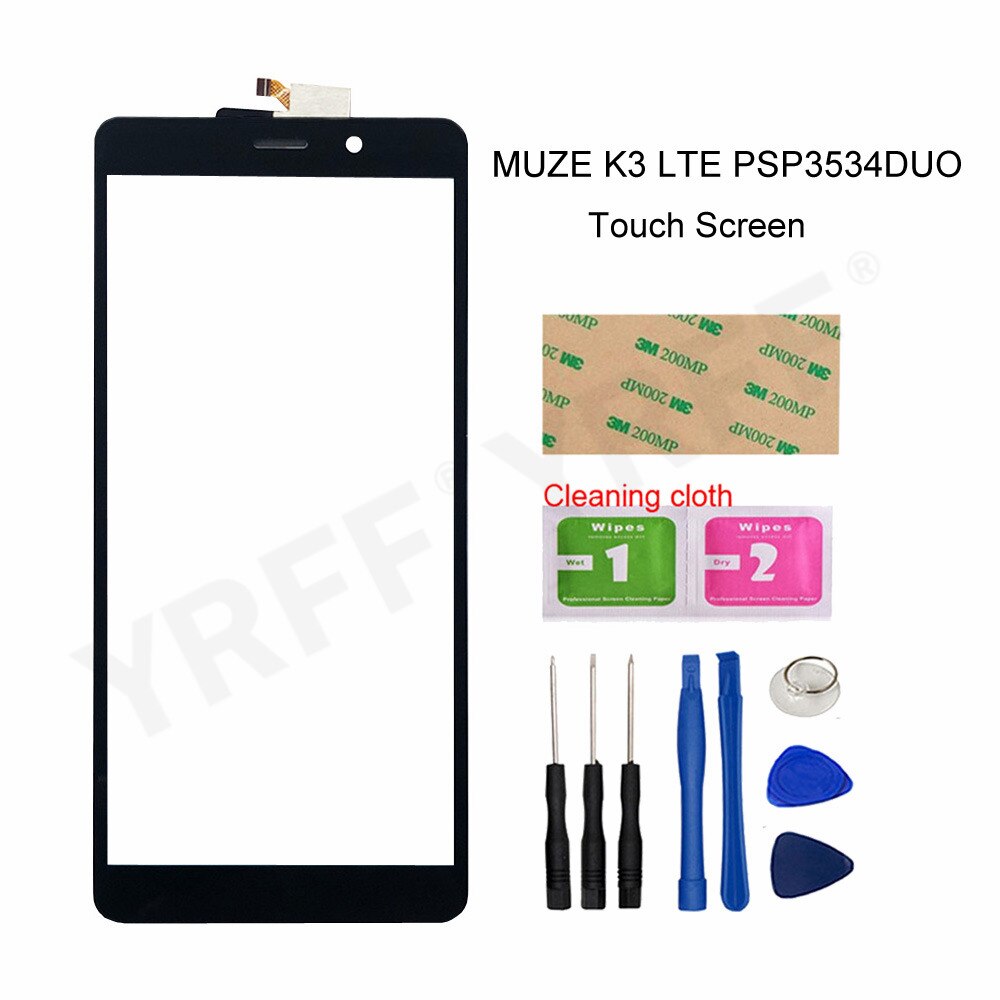 For Prestigio MUZE K3 LTE PSP3534 DUO Touch Screen For Prestigio Wize Q3 PSP3495 Muze V3 PSP3495duo Touch Screen Digitizer Panel