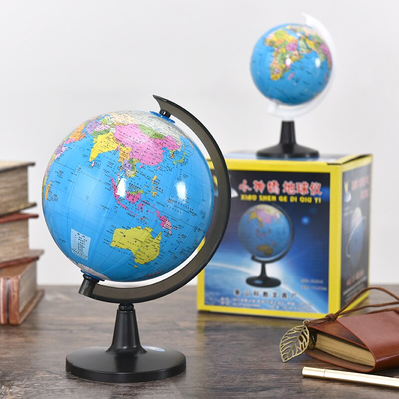 8.3 cm Wereldbol Atlas Kaart Met Swivel Stand Geografie Educatief Speelgoed Home Office Ideaal Miniaturen kantoor gadgets