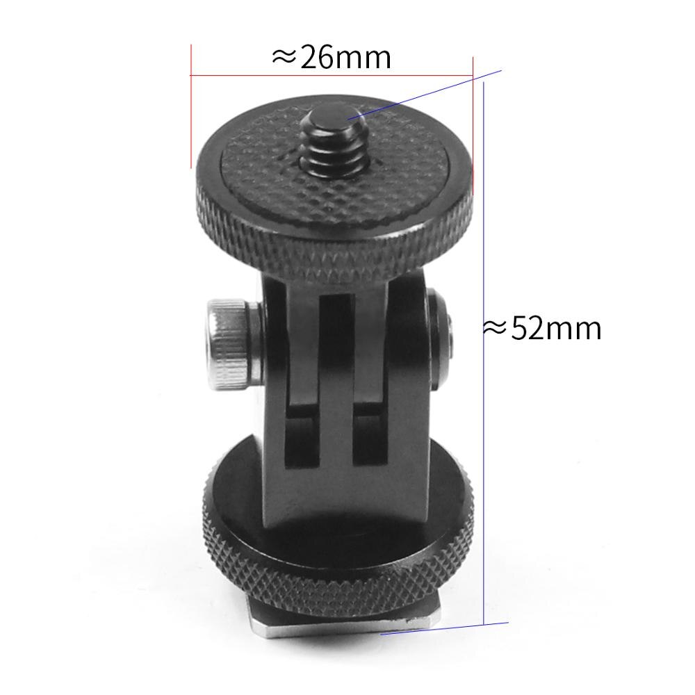 Aluminium 360 Rotation Bike Clamp SLR Cage Magic Arm Mount Bracket Rig Cold Shoe Adapter for DSLR for Gopro 9 Action Cameras: Cold Shoe Type D