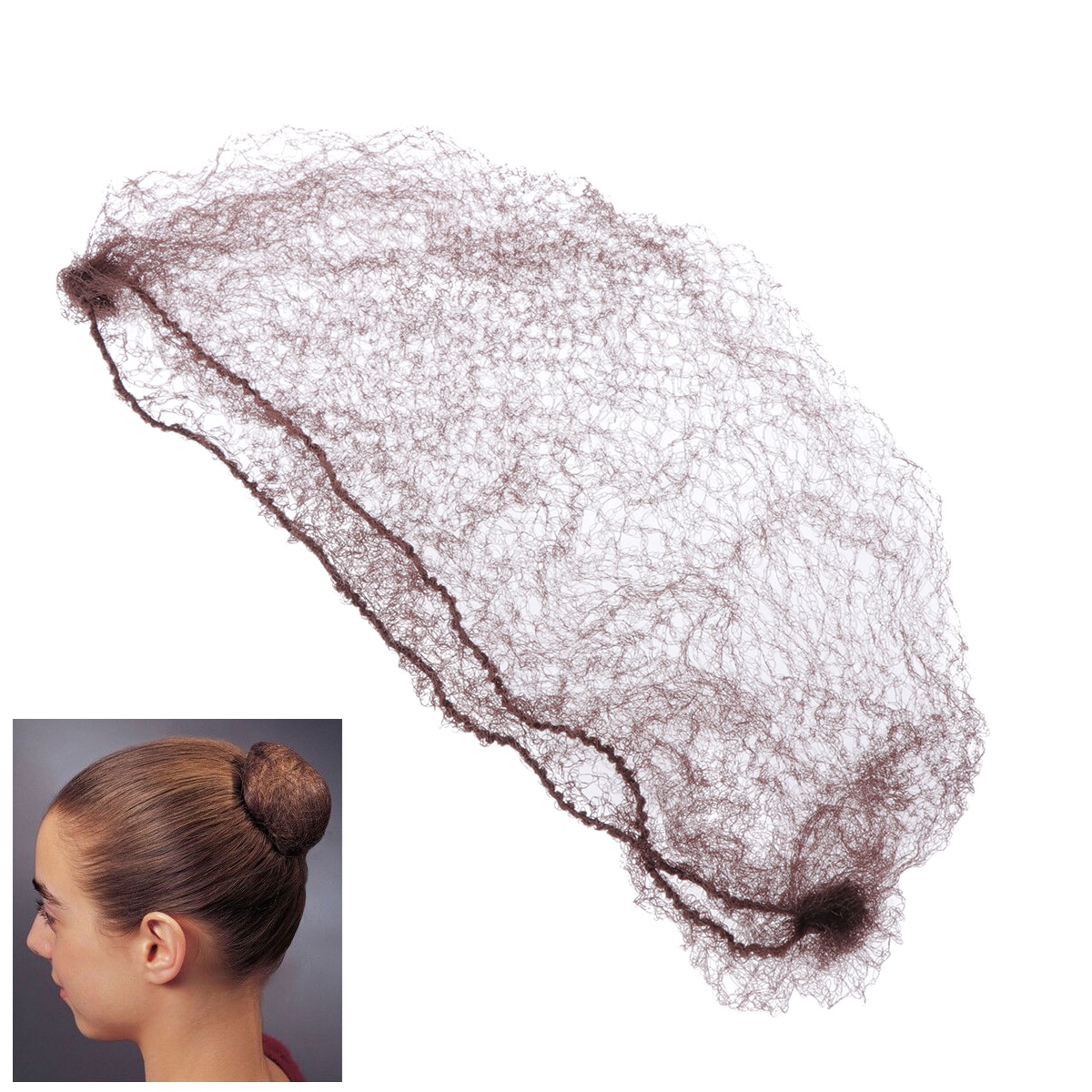 50 stk hårnet usynlig elastisk kant mesh hårnet ballet knold hår net mesh dans skøjteløb snoods hår net knolde cover