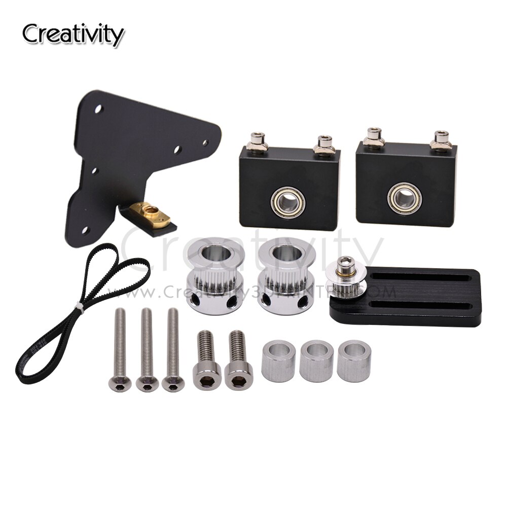 3D Printer Parts Upgrade Kits Ender-3/CR10 Dual Z Axis T8 Lead Screw Kits Bracket Aluminum Profile WIth Belt Pulley