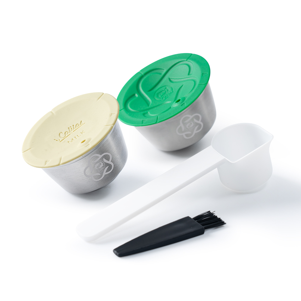 Capsule di caffè ricaricabili riutilizzabili per Dolce Gusto Maker Nespresso Caffè espresso e cialde filtro per il latte Accessori per caffè: Grigio chiaro