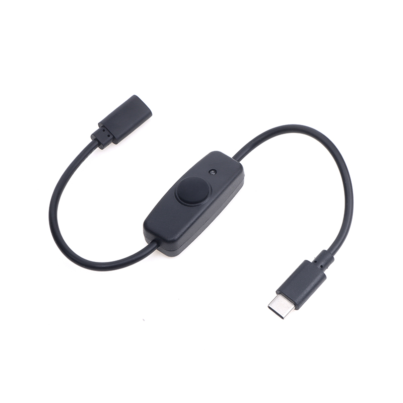Greluma 2 stuks DC mannelijke naar vrouwelijke USB-kabel met aan/uit- schakelaar - witte kleur, USB-verlengkabel inline-tuimelschakelaar voor rijrecorder, LED-bureaulamp, USB-ventilator, LED-strips