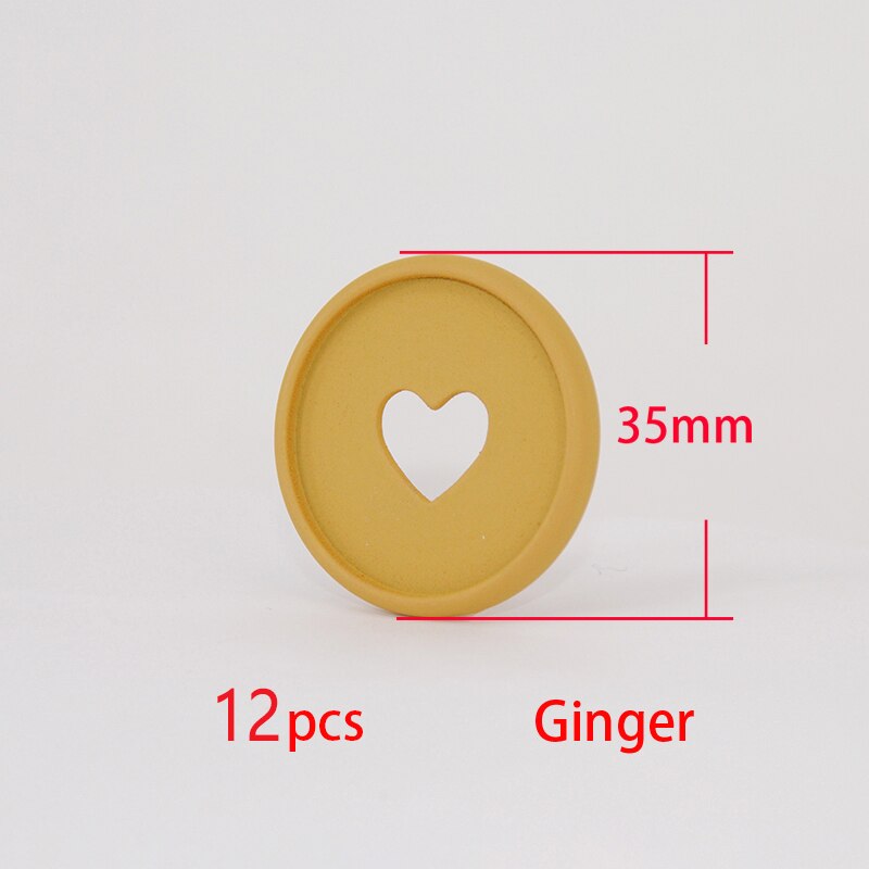 12 sztuk 35mm matowe grzyby Hole dyski wiążące pierścienie plastikowe Notebook Binder dyski grzyb pierścień wiążące Planner Binder dostaw: Ginger-12pcs