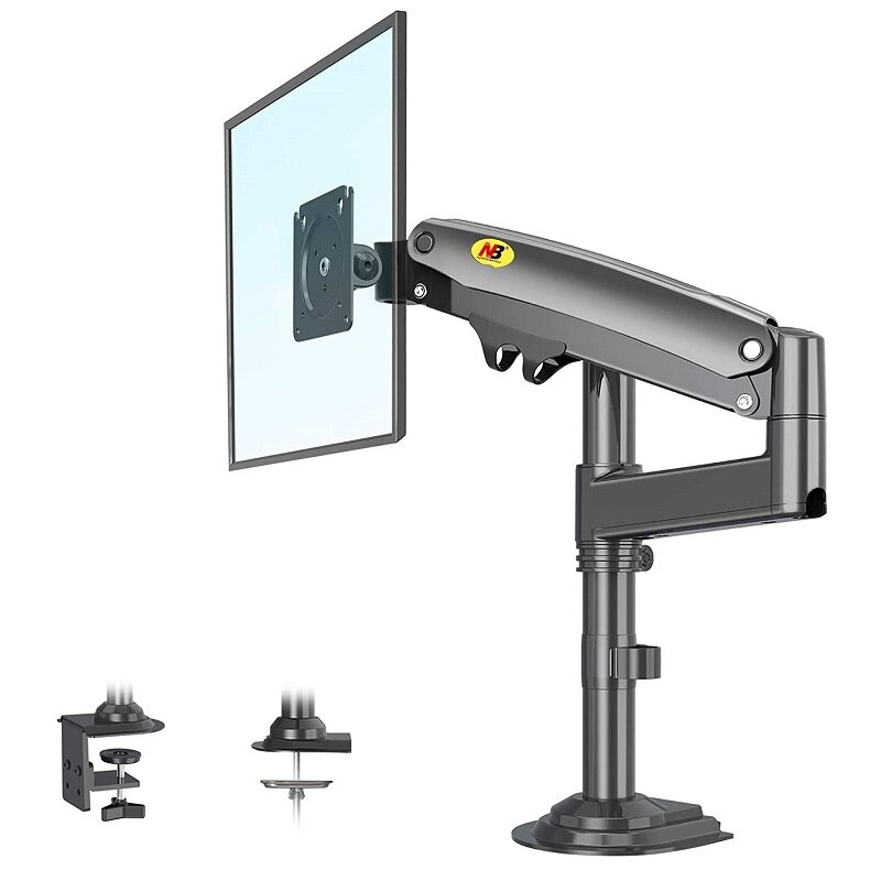 NB North Bayou – moniteur de mouvement complet H100, support de bureau, affichage pivotant, bras à ressort à gaz pour écran LCD/LCD de 2-12KG et 22-35 pouces: Default Title