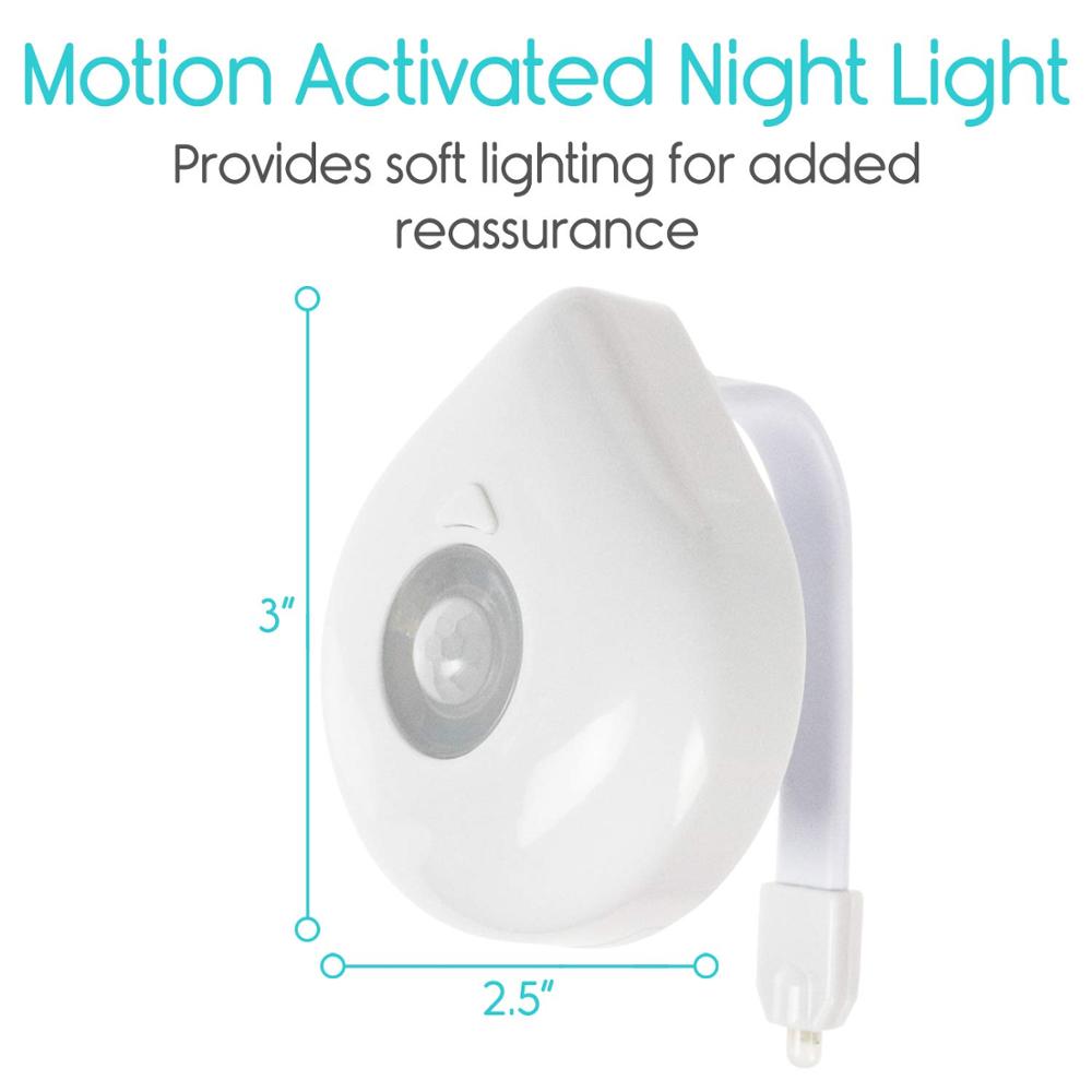 Wc lys ledet toiletsæde natlys bevægelsessensor 8 farver udskiftelig lampe aaa batteridrevet baggrundsbelysning til toiletskål barn