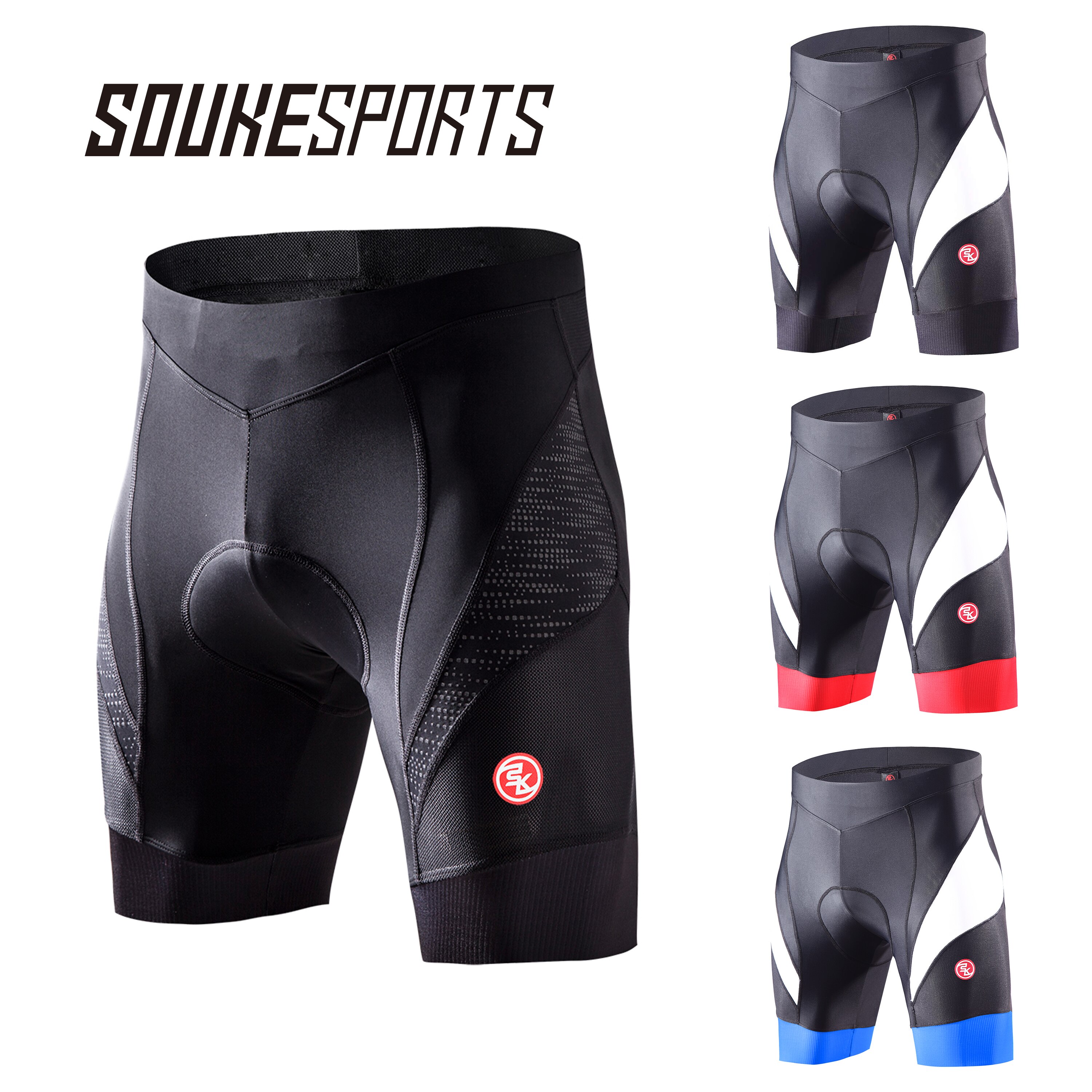 Pantalones cortos de Ciclismo para hombre, transpirables, acolchados 5D, a prueba de golpes, para Ciclismo de montaña o carretera