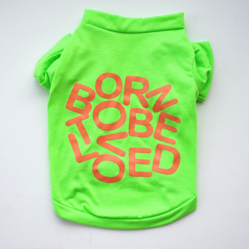 Spring Summer Letter Pet Dog Clothing T-shirt Fashionable Bottoming Shirts For Small Medium Dogs Casual Classic Outer Wear Shirt